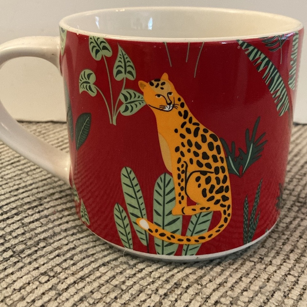 Coco + Lola leopard mug tropical vibes 14 ounces - Picture 6 of 10